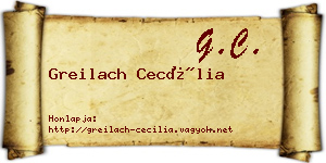 Greilach Cecília névjegykártya